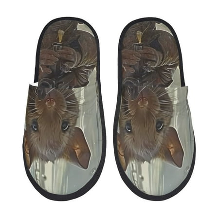 Balery Steampunk Space Mice Warriors Slient Indoor Furry Fleece Comfort House Shoes Soft Non-Slip Home Shoes Cotton slippers House Slippers-- Large
