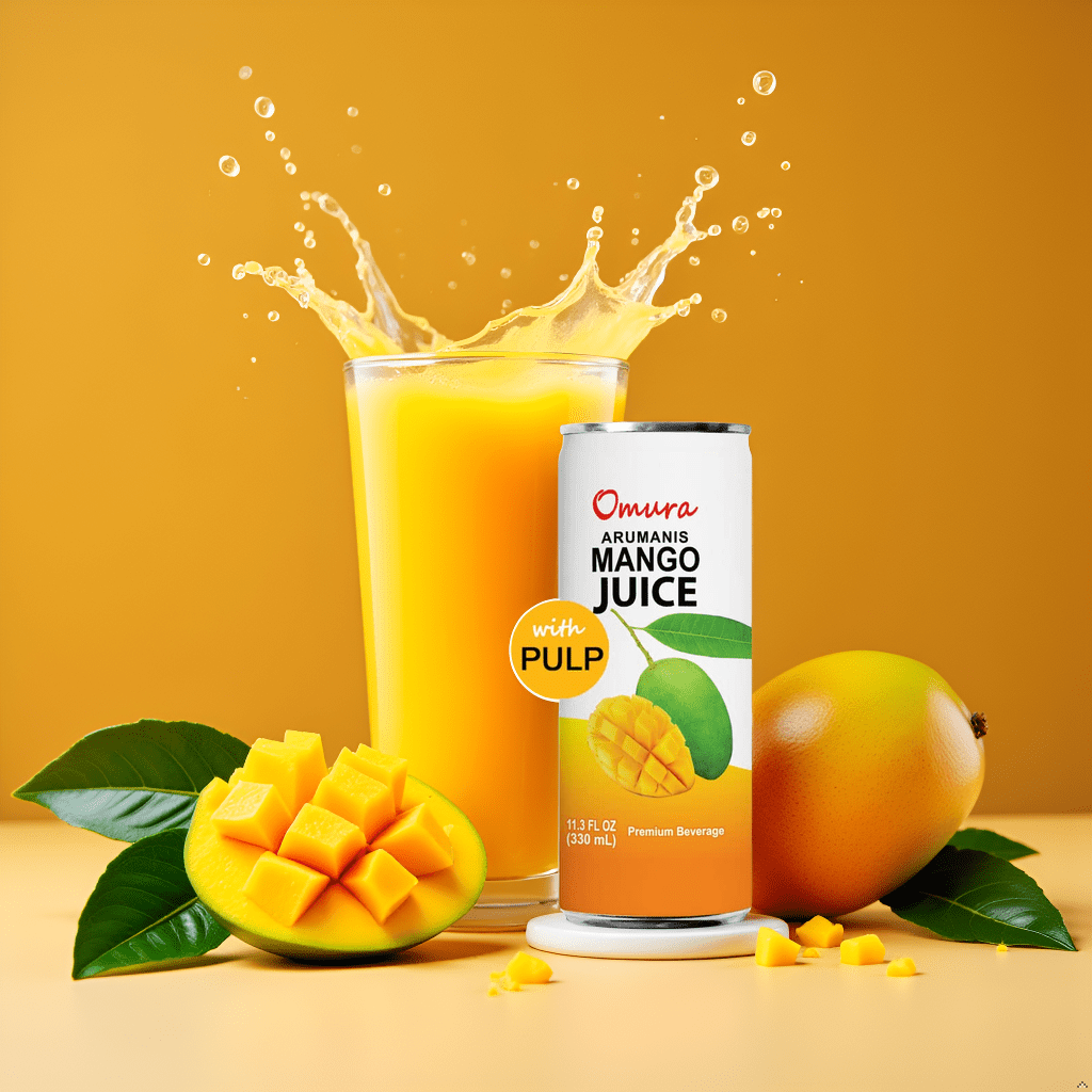 Mango Juice | Omura MANGO JUICE from Natural Fruit with PULP 11.3 Fl. Ounces