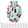 thumbnail image 2 of Lipstick Pattern Background 3D Print Hoodie Men Women Autumn Thin Pullover Sweatshirt Vintage Streetwear Tops, 2 of 6