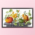 thumbnail image 1 of Cuadros Decorativos Bordado parcial Hilo de algodón ecológico 14CT Impreso Calabaza Kit de punto de cruz Artesanía Wdftyju embutido en tela, 1 of 1