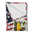 thumbnail image 2 of American Flag Soft Flannel Fleece Throw Blanket, USA Eagle Grunge Effect 4th of July Usa Country Independence Image, Cozy Plush for Indoor and Outdoor Use, 70" x 90", Multicolor, by Ambesonne, 2 of 5