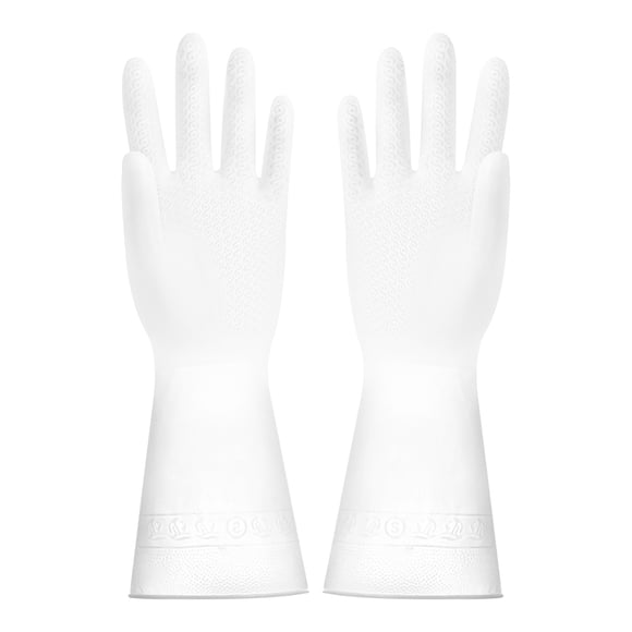Fiudx Guantes de Limpieza de Goma, Diseño Antideslizante, Puños Elásticos Cómodos, Reutilizables para Cocina, Baño, Lavandería y Limpieza Del Hogar, Material Duradero, Juego de 1 Par
