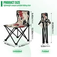 thumbnail image 3 of 600D Oxford Camping Chair Portable Foldable Chair Supports 220 lbs for Picnic, Fishing, Backpacking Red and Blacks Holly Leaves, 3 of 8
