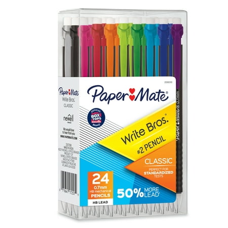 Paper Mate Write Bros. Mechanical Classic #2 Pencils, 0.7mm, 24 Count