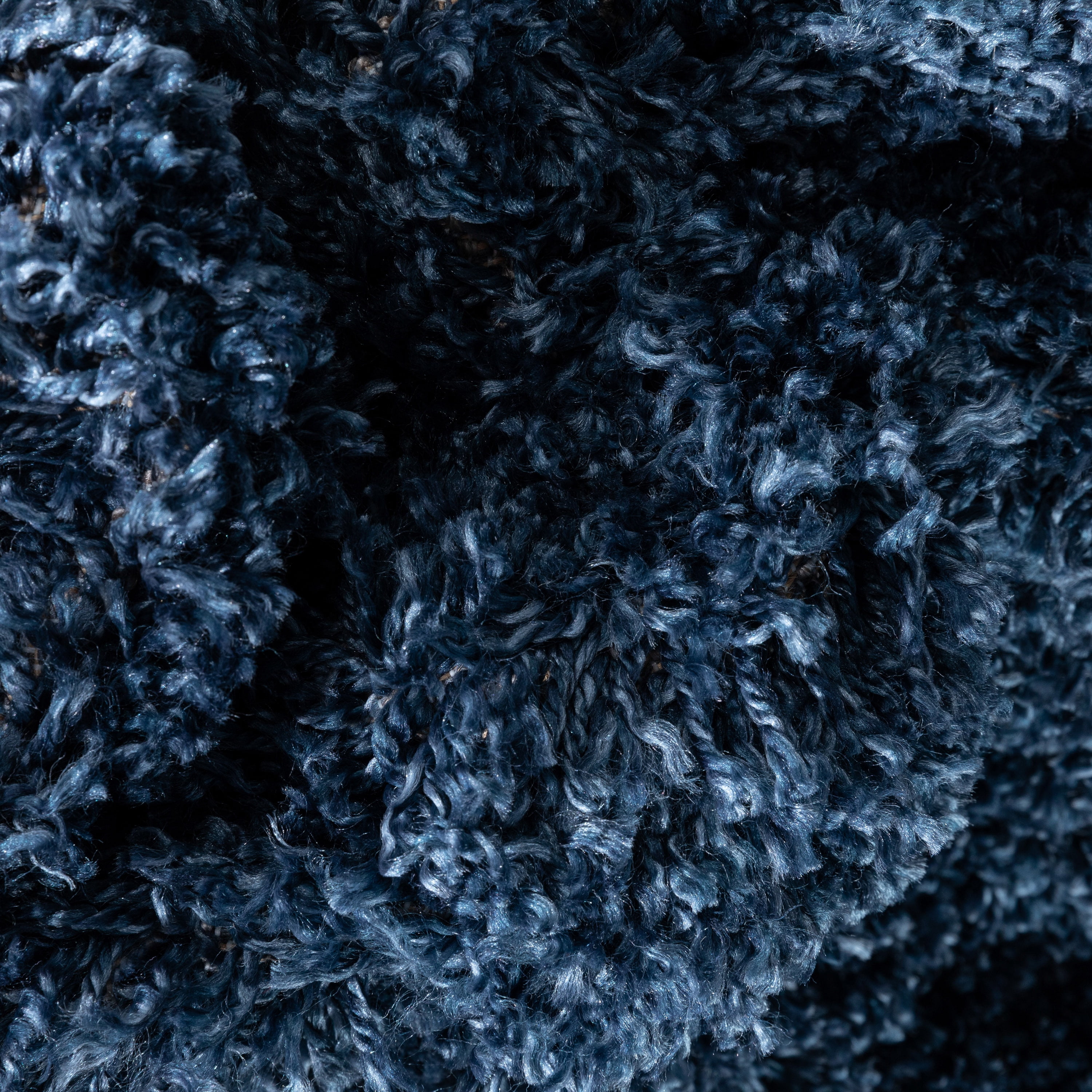 Well Woven Elle Basics Emerson Modern Textured Solid Dark Blue 2'7" x 9'6" Runner Rug
