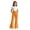 Q333 Orange, variant on Glisme Teen Girls Trousers Colorblock Zip Front With Pockets Autumn Loose Fit Girls Flare Leg Pants Size 7-8 Years