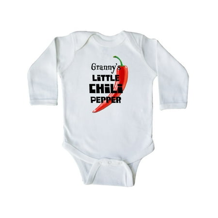 

Inktastic Granny s Little Chili Pepper Gift Baby Boy or Baby Girl Long Sleeve Bodysuit