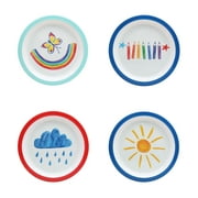 Mainstays Kids 4 Pack Melamine Plate, Crayon Art