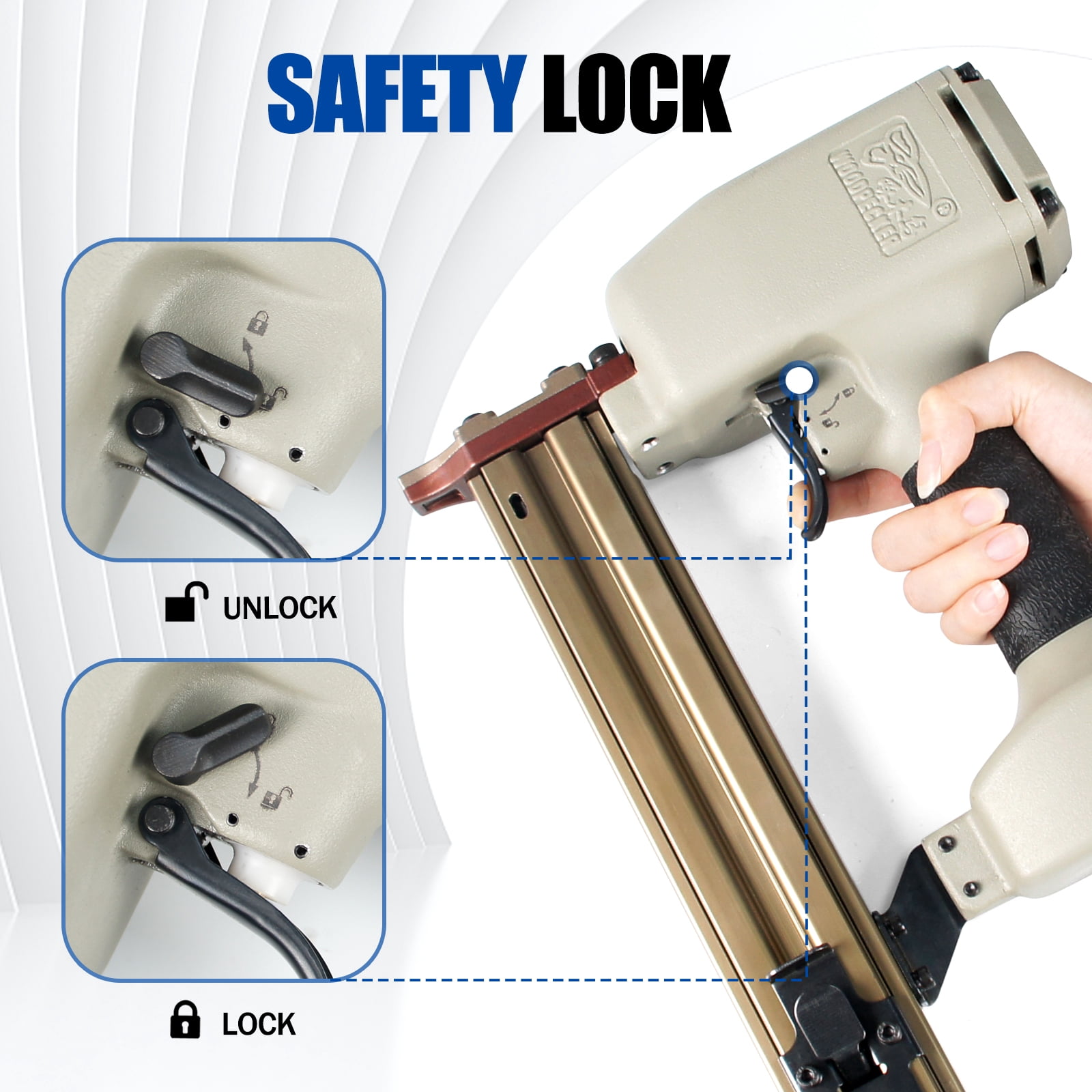 Woodpecker ST38H 14 Gauge Heavy Duty Concrete Nailer, 3/4'' to 1-1/2'' T Nails