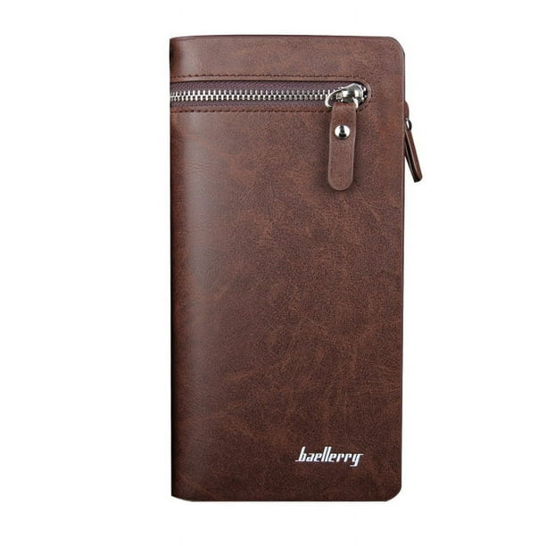 Bolso de mano de negocios Cartera de hombre Bolso de mano con cremallera larga Bolso para teléfono móvil Bolso de hombre