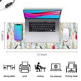 thumbnail image 5 of Long Mouse Pads for Desk,Pioneer Flower Floral Print Pattern Desk Mats on Top Of Desks, Desk Mouse Pad Extra Large with 3mm Non-Slip Base and Stitched Edge for Gaming,Office,Work,Home 31.5"x11.8", 5 of 6