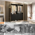 thumbnail image 4 of Homieasy 2FT Closet System with 3 Drawers, 24’’ Closet Organizer, Wood Closet Organizer System, Walk-in Closet or Small Closets Wardrobe, Clothes Rack with Hanging Rods, Black, 4 of 7