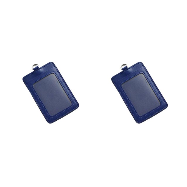 Monstrate 10x Portatarjetas de identificación Carcasa protectora Tarjetas de autobús Funda Personal Vertical/Azul oscuro Vertical/Azul Oscuro 2piezas