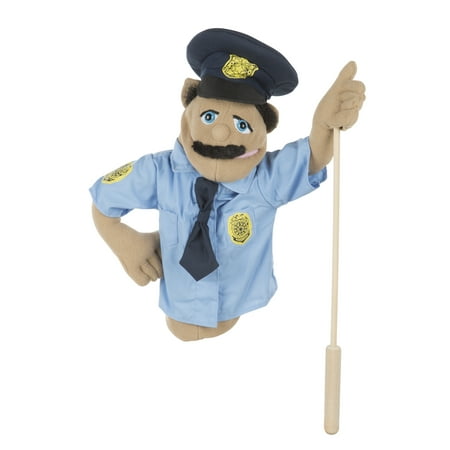 Floor Standing Puppet - Melissa & Doug Police Officer Puppet With Detachable Wooden Rod for Animated Gestures