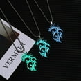thumbnail image 2 of POINTERTECK Glow Flame Dragon Necklace Personality Punk Glow Pendant Animal Sweater Chain, 2 of 6