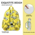 thumbnail image 5 of Yellow Hive Print School Backpack - Waterproof Book Bag with Chest Strap & Spacious Compartments, 5 of 5