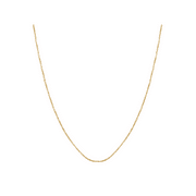 Women's Welry 0.55 mm Classic Box Chain Necklace in 10kt Yellow Gold, 17" + 2"