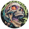 thumbnail image 3 of Psychedelic Zombie Skull Print Round Carpet Circle Rug Outdoor Patio Area Rug Washable Large Area Rugs Hallway Room Decor Fitness Mats, 3 of 8