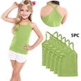 thumbnail image 2 of FamilyThread 5 Pack Girls Tank Tops Solid Sleeveless Undershirts Scoop Neck Undershirts Soft Tops For 1-13Y, 2 of 9