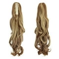thumbnail image 2 of SHCKE 18" Ponytail Hair Extensions Claw Clip Ponytail Hairpiece Wavy Curly Hair Extension Synthetic Ponytail for Women Ash Blonde Mix Ginger, 2 of 5