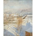 thumbnail image 3 of Albert Edelfelt 12x14 Black Modern Framed Museum Art Print Titled - Paris in Snow (1887), 3 of 5