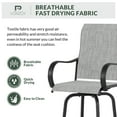 thumbnail image 2 of ELPOSUN Patio Swivel Bar Stools Chair of 4, Outdoor Bar Height Set, All Weather High Back and Armrest Rocking Stools & Bar Chairs for Backyard, Lawn Garden, Balcony and Pool, Grey White, 2 of 6