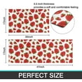 thumbnail image 5 of Strawberry Kitchen Mats Set 2 Piece Pink Strawberry Decorative Rugs for Kitchen Low-Profile Strawberry Floor Mats Decorations for Home Kitchen (17x48+17x30 Cute Kitchen Rug), 5 of 6