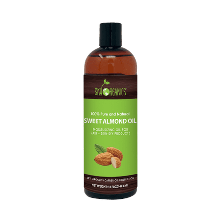 Best Sweet Almond Oil by Sky Organics 16oz- 100% Pure, Cold-Pressed, Organic Almond Oil. Great As Baby Oil- Anti- Wrinkles- Anti-Aging. Almond Oil- Carrier Oil for Massage.Bath Pearl & (Best Oil For Arthritis Massage)