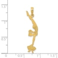 thumbnail image 3 of Finest Gold 14K Solid Polished Gymnast Pendant, 3 of 3
