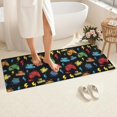thumbnail image 4 of Multicolor Controllers Games Icons Black Pattern Bathroom Rugs Mat,Non Slip Microfiber Bathroom Rug,Rubber Backing,Soft Bathroom Mats for Bathroom Floor,Tub and Shower,60x24in(150x60cm), 4 of 5