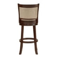 thumbnail image 5 of Weston Home Upholstered Swivel Seat Cherry Finish Wood Bar Height Stool, Beige, 5 of 9