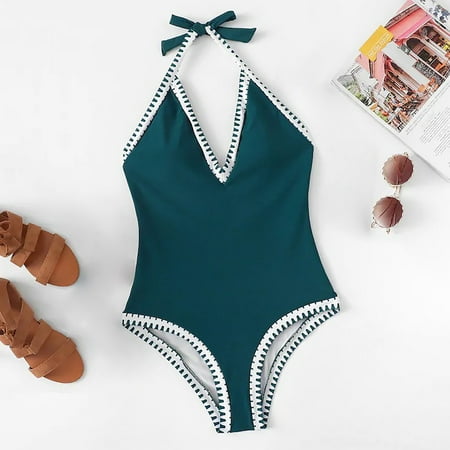 

Leutsin Bodysuit for Women Tummy Control Shapewear Seamless Women s New Solid Color Swimwear Fashion Swimwear