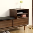 thumbnail image 4 of 47.24 Inch Shoe Storage Bench Entryway Modern Shoe Changing Cabinet With Cushion Shoe Rack For Hallway Bedroom, 4 of 9