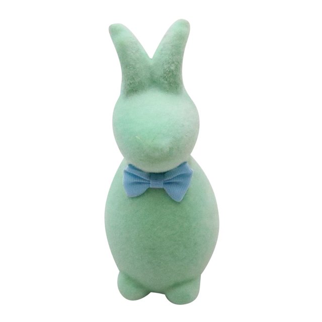 CHUANK 3/2/1pcs Easter Decorations Pastel Flocked Easter Bunny Decor Spring Table Centerpieces Indoor Decor Bunnies Decoration Set for Home Party