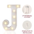 thumbnail image 2 of LED Marquee Letter Lights Sign, Light Up Alphabet Letter for Home Party Wedding Decoration J, 2 of 5