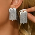 thumbnail image 3 of Sunyuer 14K Gold Plated Tassel Dangle Earrings-Fringe Chain Chandelier Drop Earrings for Women, Wedding, Gifts, 3 of 9