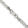 thumbnail image 3 of 925 Sterling Silver Curb Chain Styles Necklace 3.2 mm Beveled 16 inch, 3 of 4