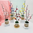 thumbnail image 5 of Simulation Wintersweet Potted Home Decoration Plastic Plant Ornaments, 5 of 9