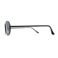 thumbnail image 4 of 1990s Dad Shade Round Oval Metal Rim Sunglasses All Black, 4 of 4