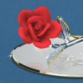 thumbnail image 4 of Glass Baron Figurine Rose Rouge avec Colombes, "Je t'Aime", 4 of 4