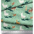 thumbnail image 3 of Soimoi Cotton Voile Fabric Rabbit,Sheep & Deer Kids Print Fabric by Yard 56 Inch Wide, 3 of 3