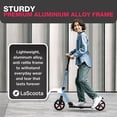 thumbnail image 4 of LaScoota Professional Foldable Kick Scooter for Teens & Adults Ages 6+, Fusion Blue, Big Sturdy Wheels, 4 of 7