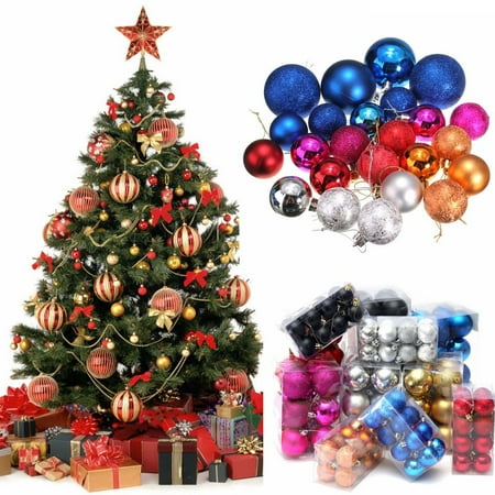 Christmas Tree Ball Ornaments - 40/60mm Christmas Tree Decoration Bauble Ball Hanging Christmas Party Ornament