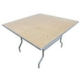 thumbnail image 6 of Pogo 36" Square Wooden Folding Tables, Clear Finish(2 Tables), 6 of 8
