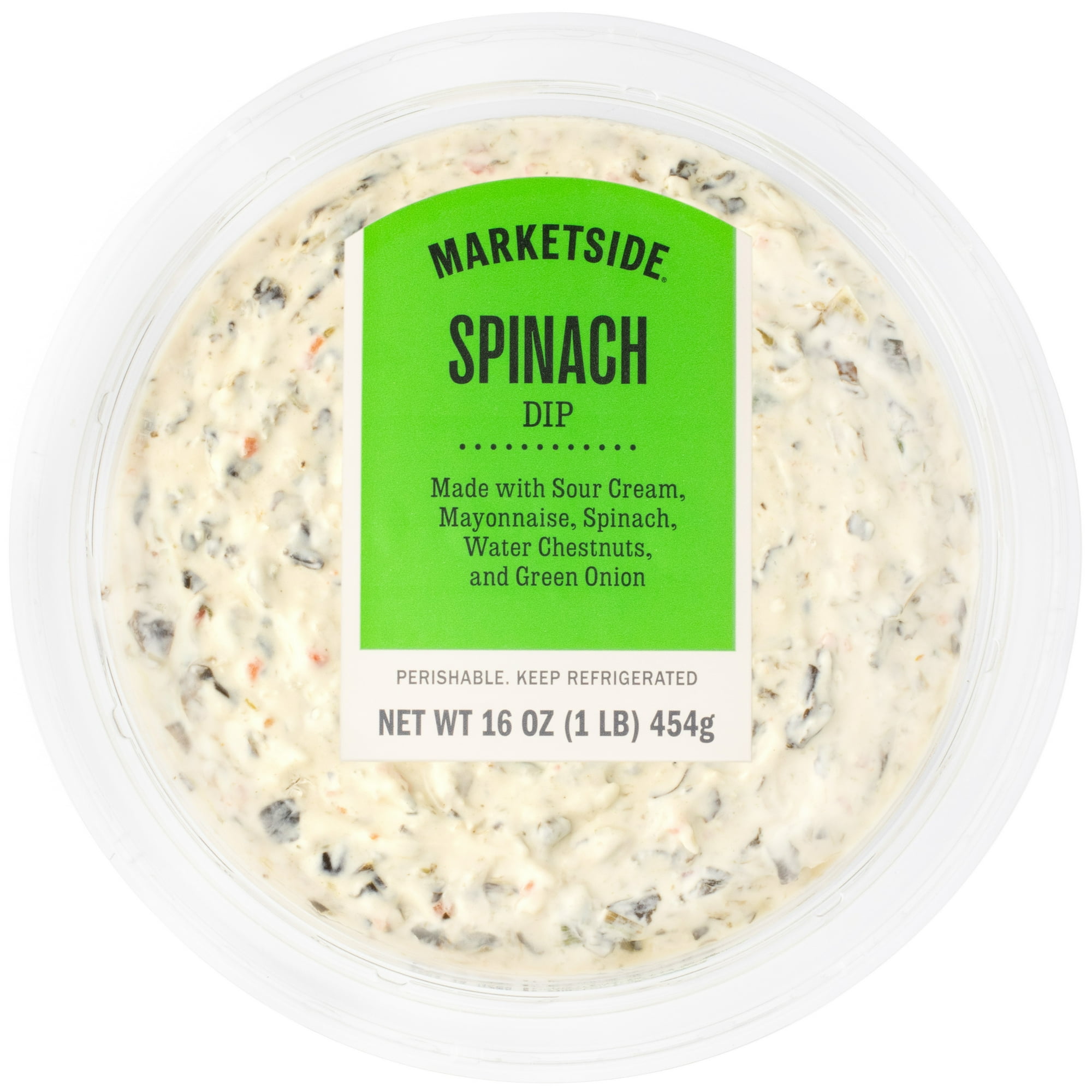 Marketside Premium Ready-to-Serve Spinach Dip Small Tub, 16 oz, 1 Count