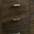 thumbnail image 2 of Transitional Style 6 Drawer Wooden Dresser with Plinth Base, Brown, 2 of 3