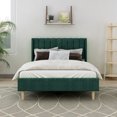 thumbnail image 3 of Tslinn Adult Full Modern Full Size Velet Platform Bed, Ink Green, 3 of 3
