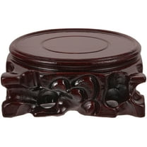 NICEXMAS Wood Vase Display Stand Wooden Pedestal Brown Teapot Rustic 1Pack