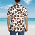 thumbnail image 4 of Honeii Football Print Men’s Hawaiian Shirt,Classic Button-Down Short Sleeve Shirt, for Beach, Vacation, and Outdoor Activities,Small, 4 of 7