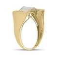 thumbnail image 4 of 10kt Yellow Gold Mens Round Diamond Arched Fashion Ring 1/4 Cttw, 4 of 4